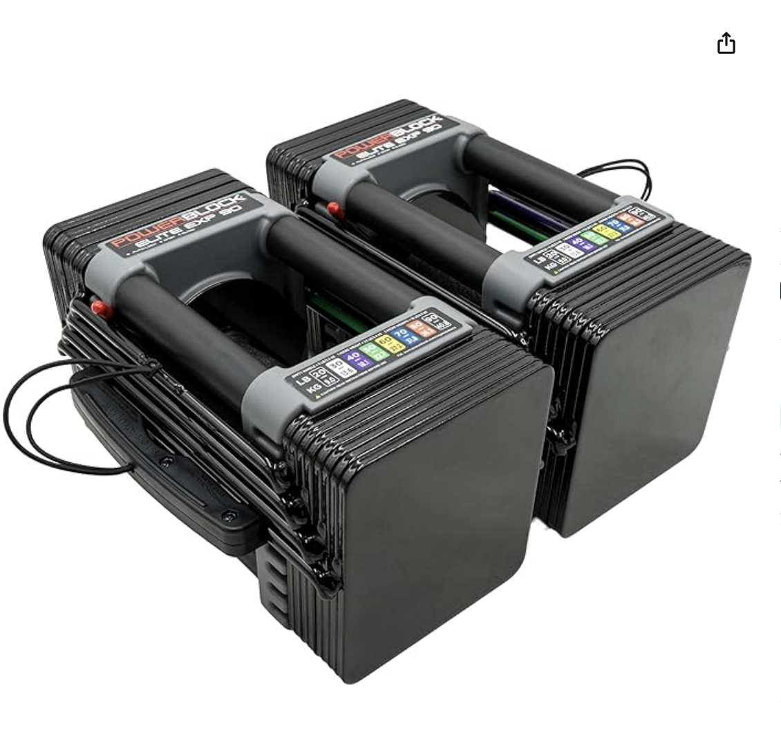 PowerBlock Elite EXP Adjustable Dumbbells 50 lb